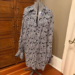 Black and White Paisley Dress